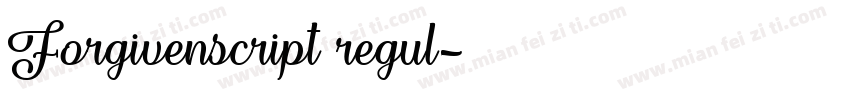 Forgivenscript regul字体转换